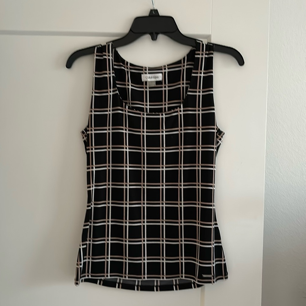 Calvin Klein Plaid Top